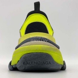 Balenciaga Triple S Clunky Sneakers Yellow Gray