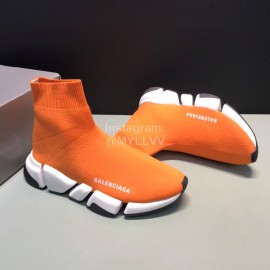 Balenciaga Upgrade Speed 2.0 Sock Knitted Shoes For Men And Women Orange
