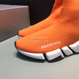 Balenciaga Upgrade Speed 2.0 Sock Knitted Shoes For Men And Women Orange