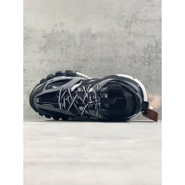 Balenciaga Black Leather Mesh Sneakers For Men And Women