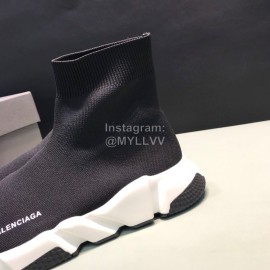 Balenciaga Fashion Knitted Black Sock Shoes For Men And Women