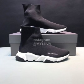 Balenciaga Fashion Knitted Black Sock Shoes For Men And Women