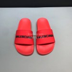 Balenciaga Fashion Letter Slippers For Men And Women Red