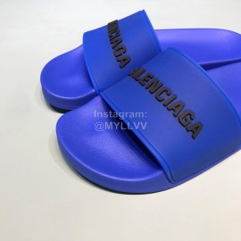 Balenciaga Fashion Letter Slippers For Men And Women Blue
