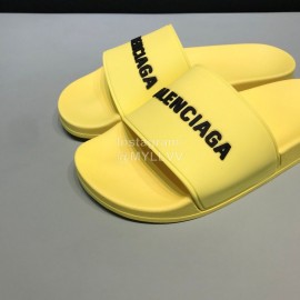 Balenciaga Fashion Letter Slippers For Men And Women Yellow