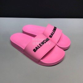 Balenciaga Fashion Letter Slippers For Men And Women Pink