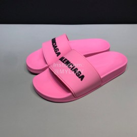 Balenciaga Fashion Letter Slippers For Men And Women Pink