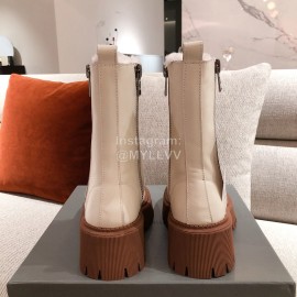 Balenciaga Winter Warm Wool Martin Boots For Women White