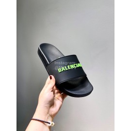 Balenciaga Fashion Green Letter Printing Light Slippers For Men And Women