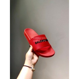 Balenciaga Fashion Letter Printing Light Slippers For Men And Women Red
