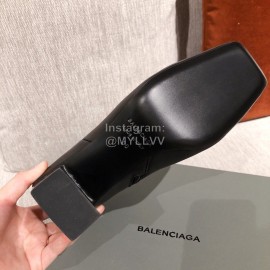 Balenciaga Black Leather Boots For Women