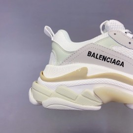 Balenciaga Fashion Thick Soles Mesh Sneakers For Men And Women White