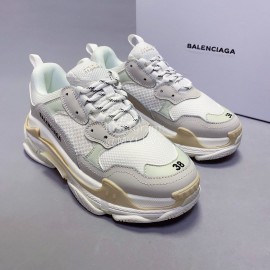 Balenciaga Fashion Thick Soles Mesh Sneakers For Men And Women White