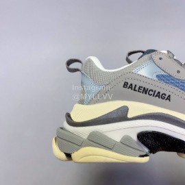 Balenciaga Fashion Thick Soles Mesh Sneakers For Men And Women Blue