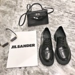Balenciaga Fashion Black Leather Lace Up Shoes For Women