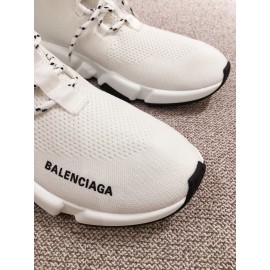 Balenciaga Fashion Air Cushion Thick Bottom Lace Up Socks Boots For Men And Women White