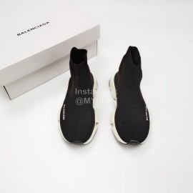 Balenciaga Black Breathable Stretch Cloth Socks Boots For Kids