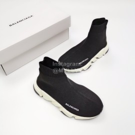 Balenciaga Black Breathable Stretch Cloth Socks Boots For Kids
