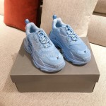 Balenciaga Fashion Thick Soles Sneakers For Women Blue