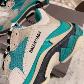 Balenciaga Triples New Thick Soles Sneakers For Men And Women Green