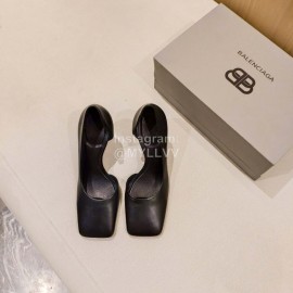 Balenciaga Fashion Leather High Heels For Women Black
