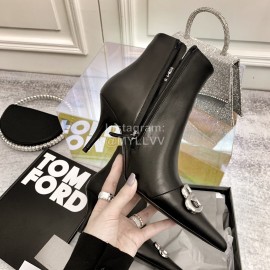 Balenciaga Cowhide High Heel Boots For Women Black