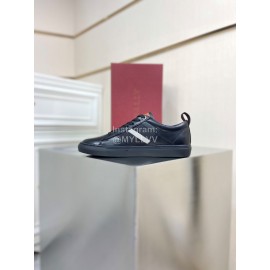 Bally Fashion Calfskin Webbing Black Casual Sneakers For Men 