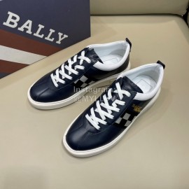 Bally Fashion Plaid Cowhide Lace Up Casual Sneakers For Men 