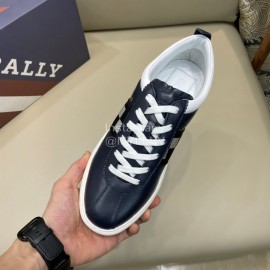Bally Fashion Plaid Cowhide Lace Up Casual Sneakers For Men 
