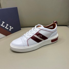 Bally Light Cowhide Mesh Lace Up Casual Sneakers For Men 