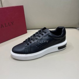 Bally Black Cowhide Lace Up Casual Sneakers For Men 
