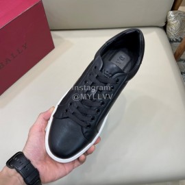 Bally Black Cowhide Lace Up Casual Sneakers For Men 