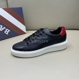 Bally Cowhide Lace Up Casual Sneakers For Men Black