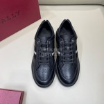 Bally Cowhide Lace Up Casual Sneakers Black For Men 