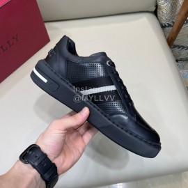 Bally Cowhide Lace Up Casual Sneakers Black For Men 
