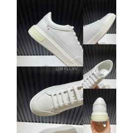 Bally Calf Leather Thick Soled Casual Shoes For Men White