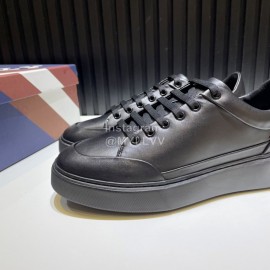 Bally Calf Leather Thick Soled Casual Shoes For Men Black