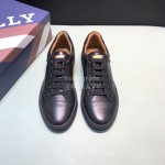 Bally Stripe Black Calf Leather Casual Sneakers For Men 