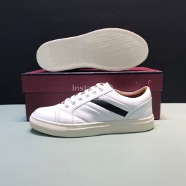 Bally Stripe White Calf Leather Casual Sneakers For Men 