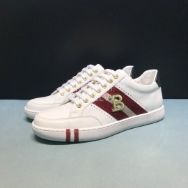 Bally Stripe Classic White Calf Leather Casual Sneakers For Men 
