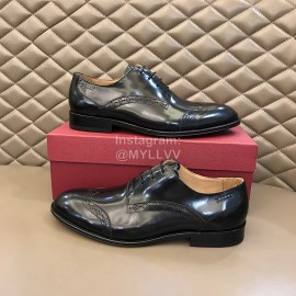Bally Calf Leather Lace Up Business Shoes For Men Black
