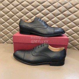 Bally Black Calf Leather Lace Up Business Shoes For Men 