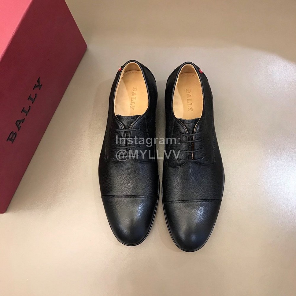Bally Calf Leather Lace Up Black Business Shoes For Men 