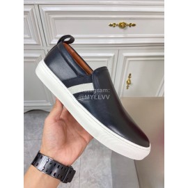 Bally Calf Leather Casual Shoes For Men Black