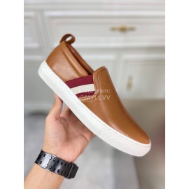 Bally Calf Leather Casual Shoes For Men Brown
