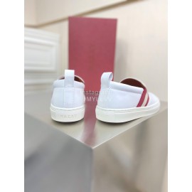 Bally Calf Leather Casual Shoes For Men White