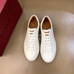 Bally Spring Summer Calfskin Casual Shoes For Men White