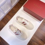 Bally Napa Leather Casual Sneakers For Men White