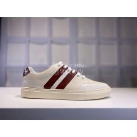 Bally Napa Leather Casual Sneakers For Men White