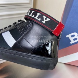 Bally Cowhide Classic High Top Casual Shoes For Men Black